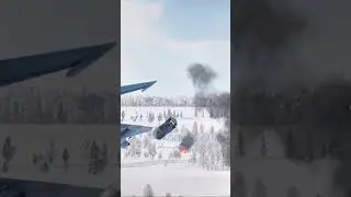 Two Massive Bombs Drop and Explode Across Frozen War Zone