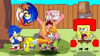 MUGEN RUMBLES! | TEAM DOUBLE SONIC & TAILS VS TEAM DOUBLE SPONGEBOB & PATRICK STAR | RACE TO 3 WINS