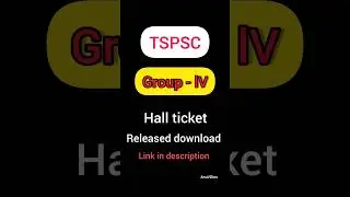2023 TSPSC GROUP 4 HALLTICKET DOWNLOAD||LINK IN COMMENT SECTION|| HOW TO DOWNLOAD HALL TICKET #tspsc