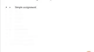 7  Assignment Operators