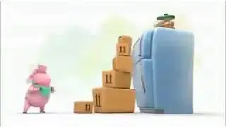 a pig is trying to catch a cookies it is so funny