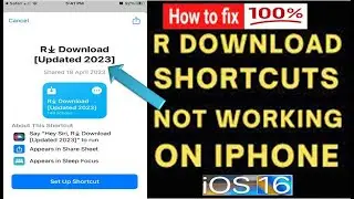 Fix r download shortcut cant connect to the gallery error in iPhone