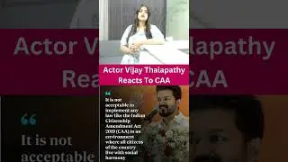 Actor Vijay Thalapathy Reacts To CAA 2019 #shorts #thalapathyvijay #CAA #CitizenAmendmentAct