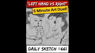 Left-Hand vs Right-Hand Art Duel! Ambidextrous Art.