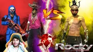 1 Vs 2 Challenge Rocky Against ( 2 )Pro Players Nonstop // Garena Free Fire#freefire