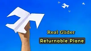 new returnable glider plane, flying best paper plane, how to make new glider plane, flying & return