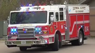 Iowa City Fire Dept. Engine 4 Responding