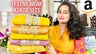 Festive wear kurta set haul from Amazon || under 1900 || review & Tryon 