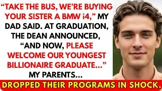 Родители подарили моей сестре BMW I4, пока я ехал на автобусе на выпускной. Потом декан произнес ...