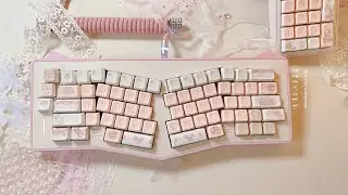 TYPING ASMR | kitten alice ergonomic pink aluminum mechanical creamy keyboard | soothing satisfying