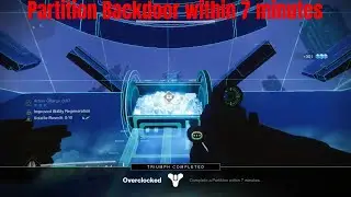 Destiny 2 - Complete a Partition within 7 minutes - Partition Backdoor