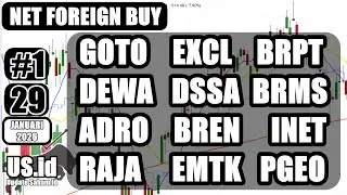 290126 NET FOREIGN BUY 29 JAN 26: GOTO EXCL BRPT DEWA DSSA BRMS ADRO BREN INET RAJA EMTK PGEO