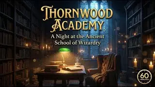 Ancient Wizarding Library at Midnight 🕯️ Dark Academia Ambience for Deep Study & Sleep | 1 Hours