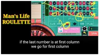 RED NUMBER AND THIRD COLUMN ans one Dynamic COLUMN Bets strategy. win at roulette table.