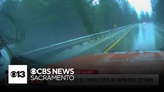 Winter storm impacts travel through Northern California Sierra