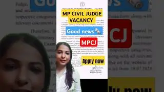 Form Bharna Start Ho gaya Hai | MPCJ MP civil judge vacancy notification |MPHC |APPLY NOW #judiciary