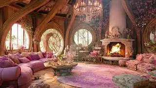 3 Hour Cozy Winter Night Snow Wind and Fireplace Sounds for Stress Relief and Sleep