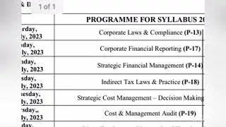 CMA June 2023 Timetable