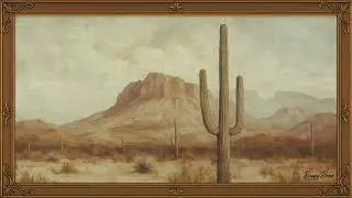 Neutral Desert Landscape TV Art (No Sound) &bull; 4K Saguaro Cactus | Aesthetic Living Room TV Wallpaper
