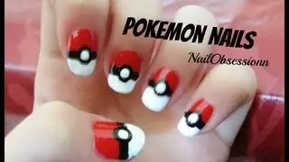 Pok&eacute;ball Nail Art! (Pok&eacute;mon)