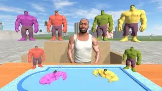 Franklin Change Swimming Pool Colour For Tiny Colourful Hulk IN INDIAN BIKES DRIVING 3D
