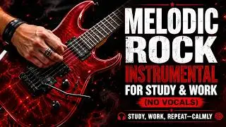 Melodic Rock Instrumental for Study & Work (No Vocals) | Study, Work, Repeat—Calmly