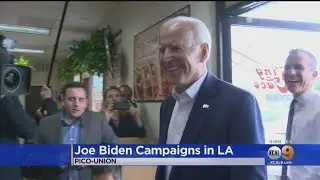 Joe Biden Stops By King Taco With Mayor Eric Garcetti