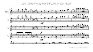 🎶 U.N. Owen Was Her? (flute Ensemble) 🎸🎸