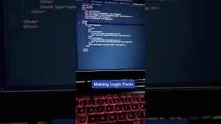 Making Login Form Using Html and CSS #shorts