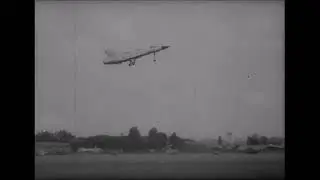 VTOL Dassault Mirage III V demonstration during 1963 Le Bourget Paris Air Show