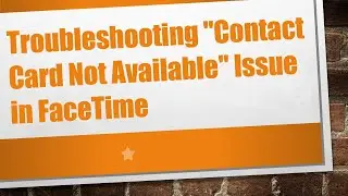 Troubleshooting 