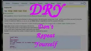 Don't Repeat Yourself - good coding lesson