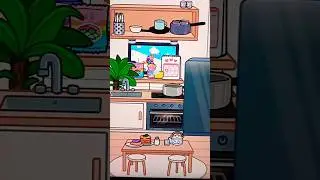 free kitchen home design in toca boca ❤️💜