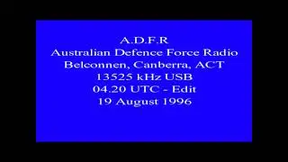 ADFR - 13525 kHz USB - Belconnen, Canberra, A C T, Australia