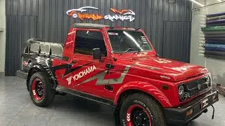 GYPSY RED & black vinyl wrapped | gypsy lover | vinyl wrapped | Suzuki | @reliablegraphics1