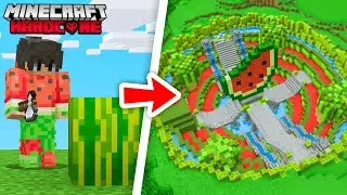 J'ai construit une VILLE PASTEQUE sur Minecraft Hardcore..