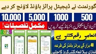 Government Launches Digital Prize Bonds (500, 1000, 5000, 10000) | Buy & Check Prize Bonds Online