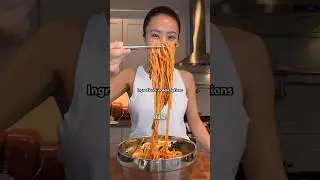 Корейская острая смешанная лапша из детства или Пибим куксу #шорты