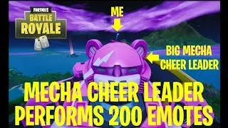 Fortnite *NEW* Mecha Team Leader Performs 200 Emotes!