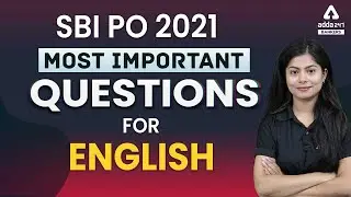 SBI PO 2021 - English Most important questions #ADDA247