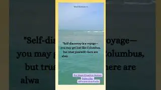 Self-discovery is a voyage  I #quotes #mind  #english #poetry #poem #masteryourmind #selfdiscovery