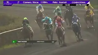 FIRST RAIDER ganador 1&ordf; carrera martes 20 de agosto 2024, Salida de Perdedor