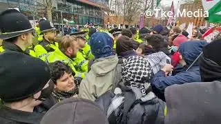 Clash as Palestine Protest Joins Counter Protest of Students Against Tyranny