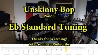 Unskinny Bop - Poison Bass Cover with Tabs