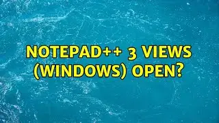 Notepad++ 3 Views (windows) open? (2 Solutions!!)