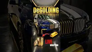 ASMR BMW X7 DeGolding 🏎️ Removing Gold Vinyl for White Style [LIVE]