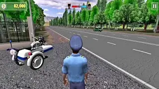 Road Traffic Cop Job Simulator 3D - Old Police Bike in Pursuit - Android GamePlay - #Shorts