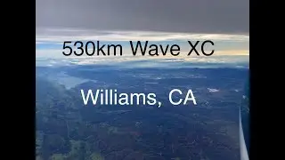 Glider Soaring Wave Cross Country Flight - Northern California