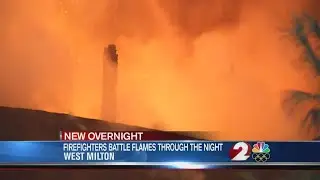 Firefighter injured battling West Milton blaze