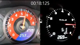 NIssan GTR-Nismo R35 vs. Porsche 911 Turbo S 991 | 0-310 kph Acceleration Battle